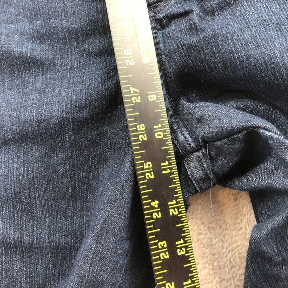 Lee Womens Capri Jeans Size 8 Medium Classic Fit High Rise Blue Denim Cuffed - Picture 8 of 12